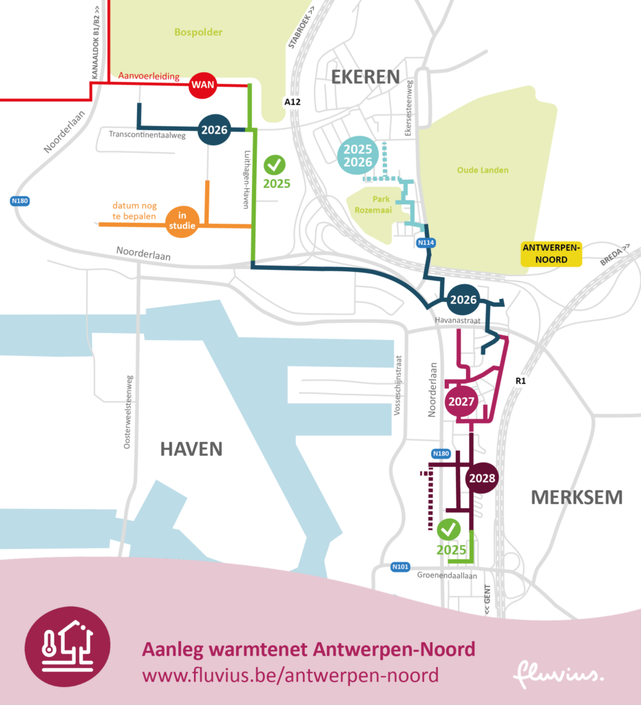 Plan warmtenet Antwerpen-Noord